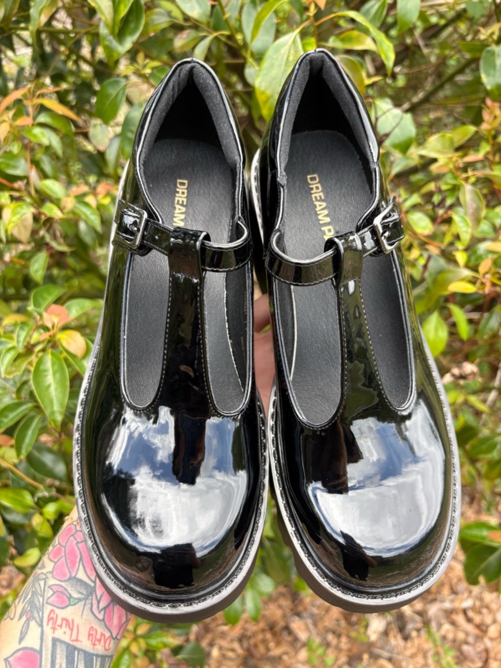 Dream Pairs Mary Jane T-Strap Chunky Platform Heel Size 8 Round Toe Retro Y2K - Picture 3 of 6